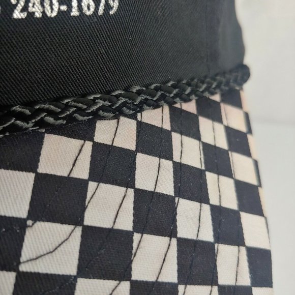 Vintage Nissin C&M Pallets New Orleans LA Checkered Black White Cap Retro Hat - Picture 11 of 12